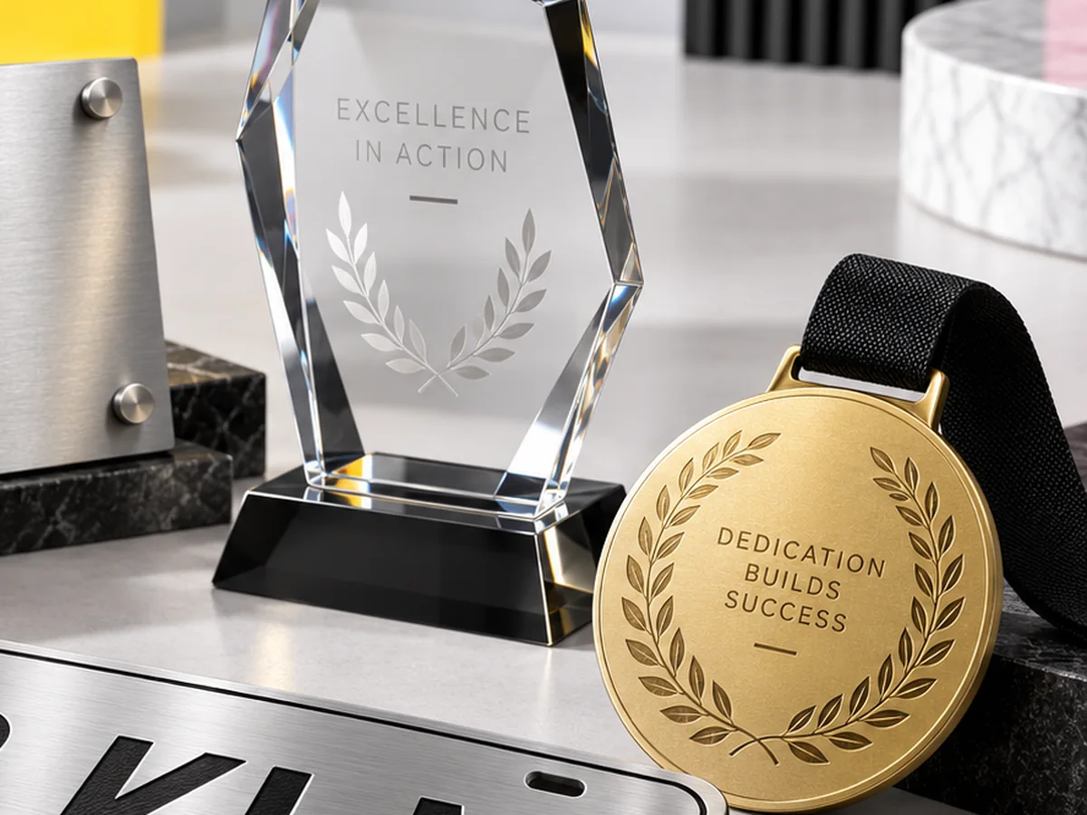 Trophées médailles plaques honorifiques et récompenses personnalisées